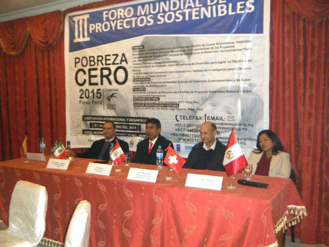 III Foro Mundial de Proyectos Sostenibles, celebrado en Iquitos y Puno, Perú. ONU.